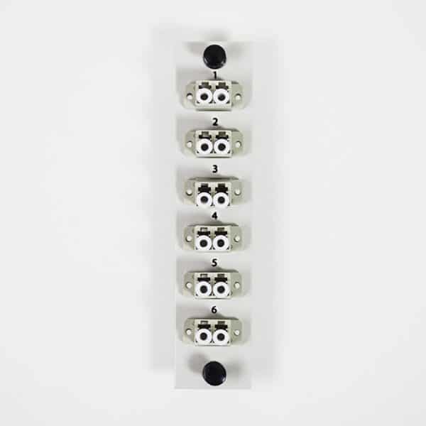 LC 12 Port Multimode Loaded Adapter Plate, Beige