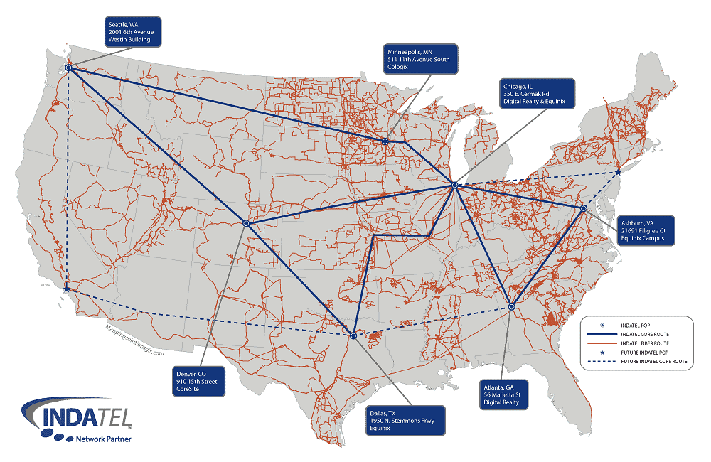 Indatel Network Map