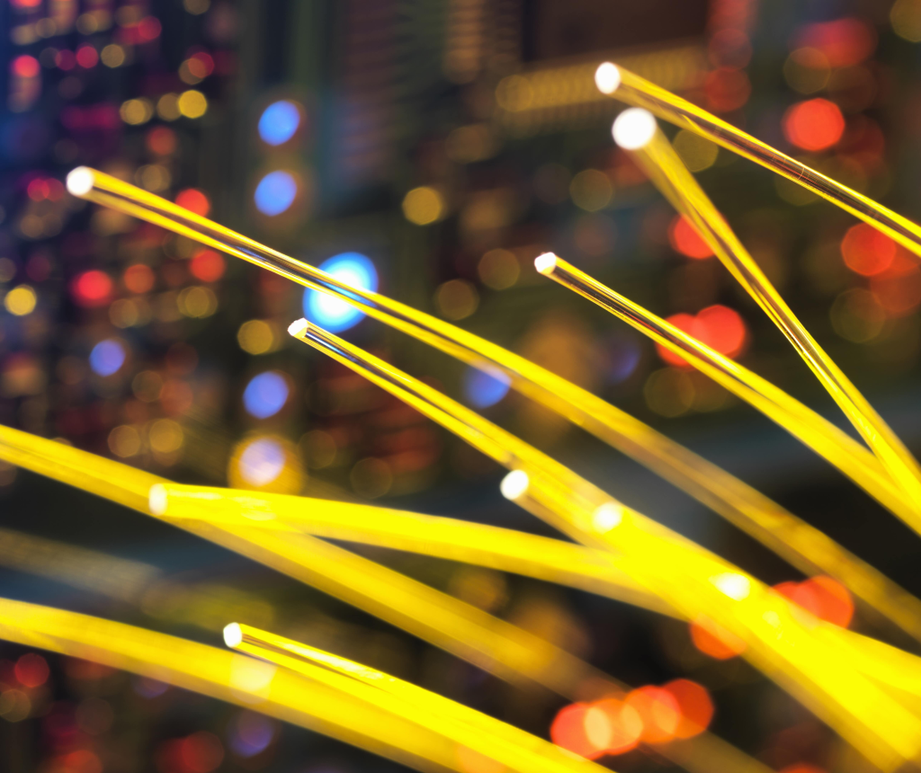 Optical fibres which are used to carry images, or high volumes of data