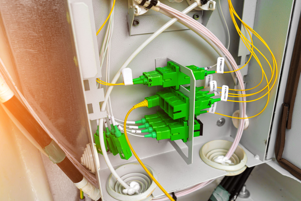 Detail Of A Modern Communications Equipment