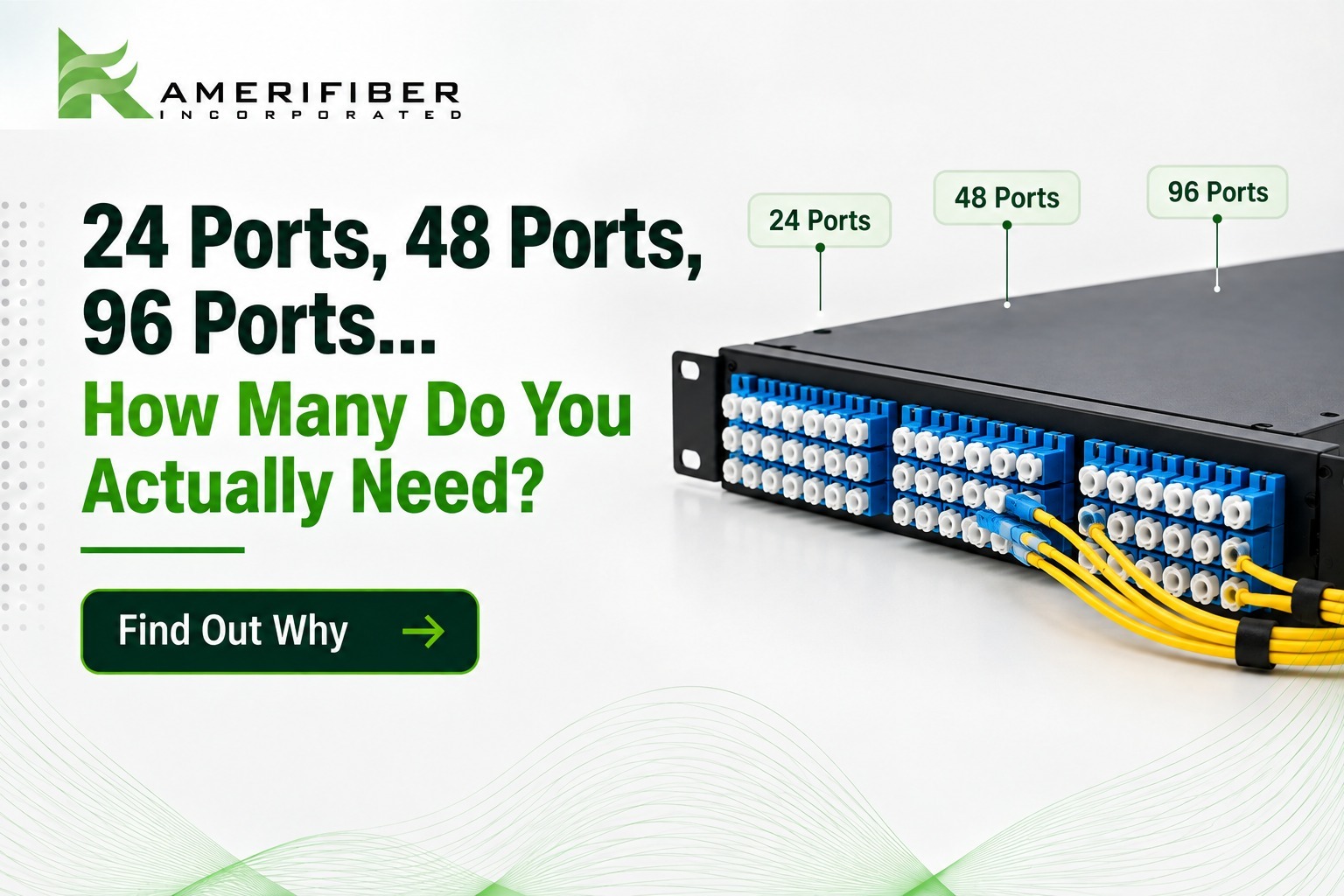Amerifiber fiber patch panel comparison – 24, 48, and 96 port options
